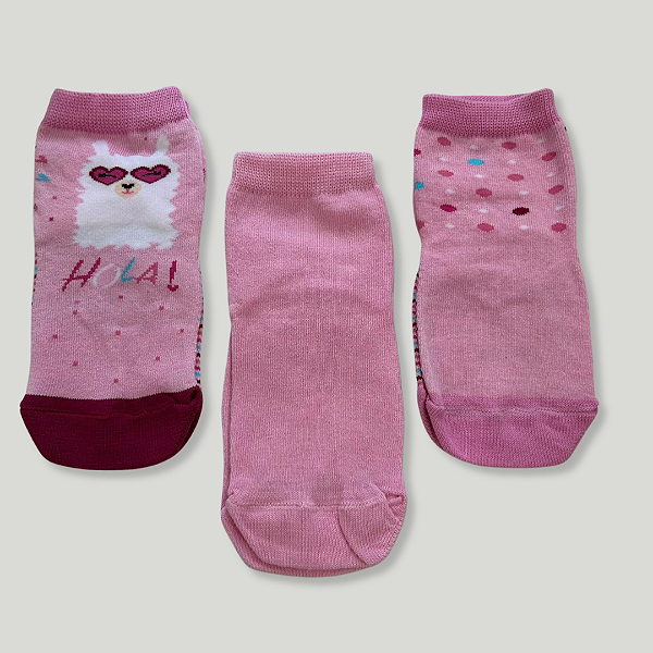 Kit Meia 3 Pares Kids Lhama 02680