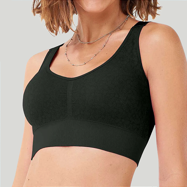 Top Zee Rucci Jacquard C/Bojo Removível sem Costura  ZR0300-053-1739
