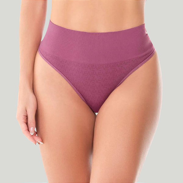 Calcinha Tanga Cós Alto Jacquard ZR0201-100-2003
