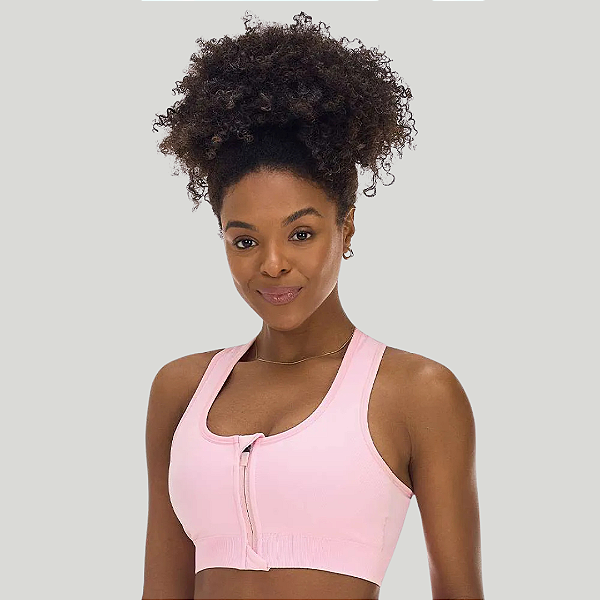 Top Fitness  C/Zíper e Bojo Removível S/Costura ZR0401-066