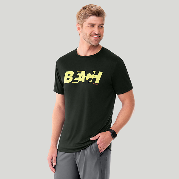 Camiseta Fitness Poliéster Masculina Beach ZR0504-018-2071