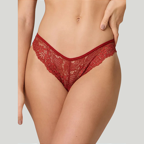 Calcinha Fio Dental em Renda Floor  501738