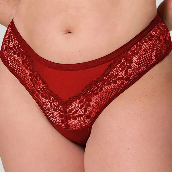 Calcinha Plus em Renda Floor 701538