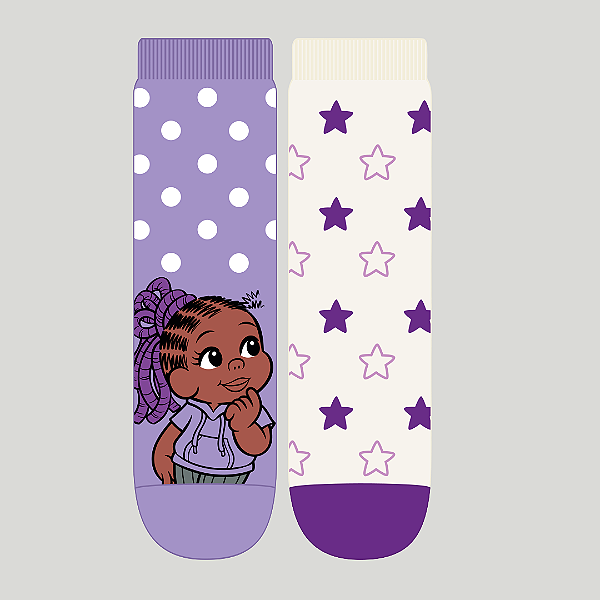 Meia Infantil Soquete Kit 3 Chico Bento Menina 251