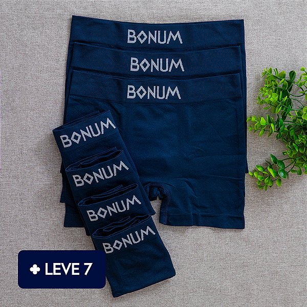KIT SEMANINHA CUECA BOXER AZUL MARINHO M8002