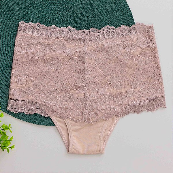 Calcinha Algodao Com Pala Renda Reforçado 2043C