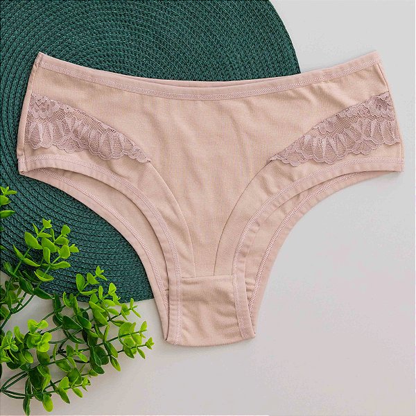 Calcinha Com Frente Dupla E Renda Frontal 2093C