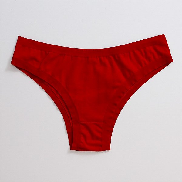 Calcinha de Algodão Tanga Leticia Vermelho 01-VE