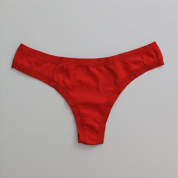 Calcinha Fio Dental de Algodão Encanto Vermelho 06-VE