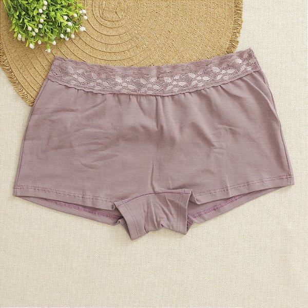 Calcinha Boxer Feminina De Algodão Ana Alvorada 50AL