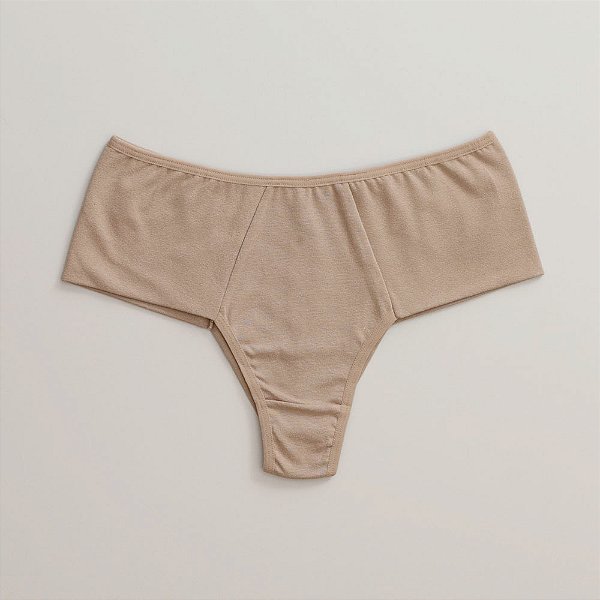Calcinha De Algodão Fio Duplo Lateral Dupla Laura Chocolate 77-CH