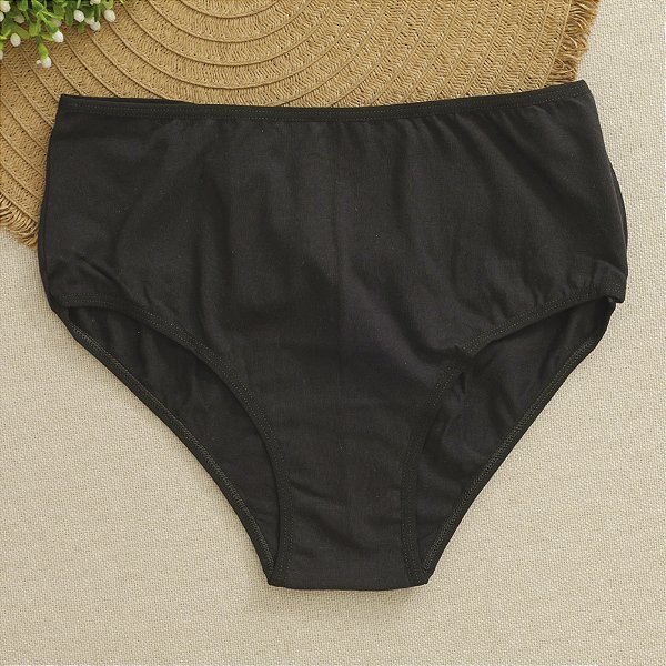 Calcinha de Algodão Anatômica Ruti Preto 32-PR