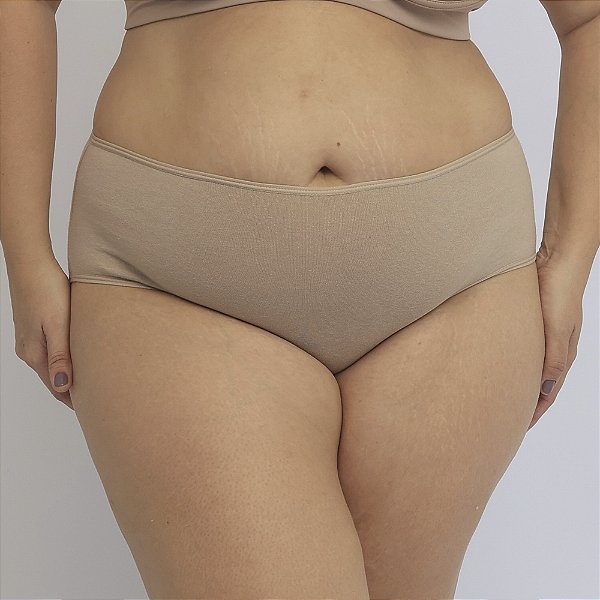 Calcinha De Algodão Plus Size Anatômica Ruti Chocolate 33-CH