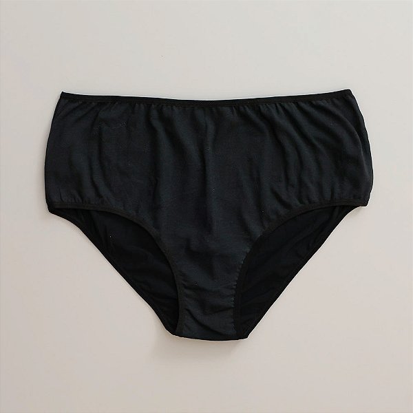 Calcinha De Algodão Plus Size Anatômica Ruti Preto 33-PR