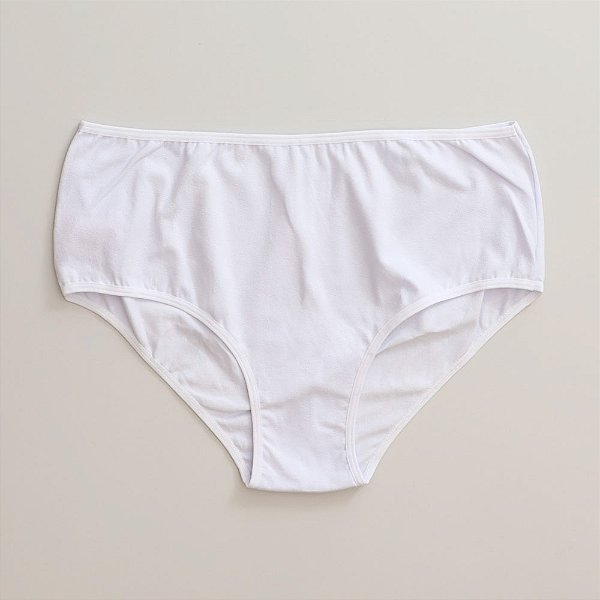 Calcinha De Algodão Plus Size Anatômica Ruti Branco 33-BR