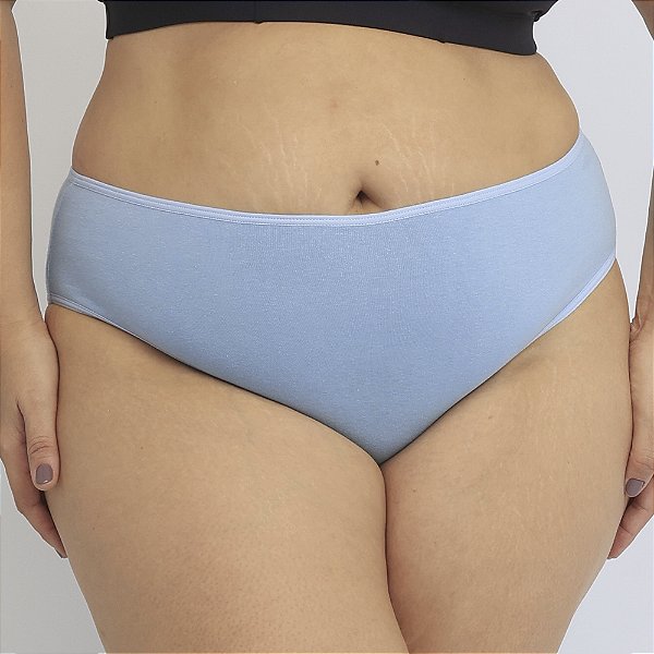 Calcinha De Algodão Tanga Alta Plus Size Angela Frozem 40-FR