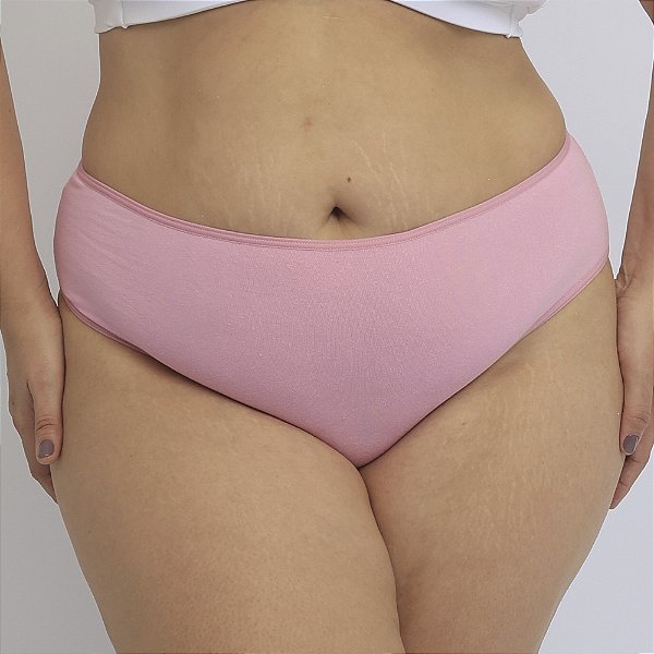 Calcinha De Algodão Tanga Alta Plus Size Ângela Barby 40-BY