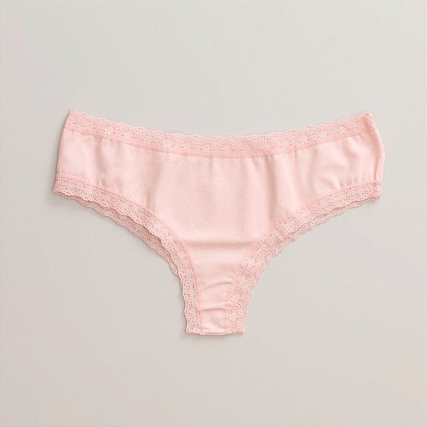 Calcinhas De Algodão Semi Fio Dental Boreale Injoy Rosa Bebe 49-BB