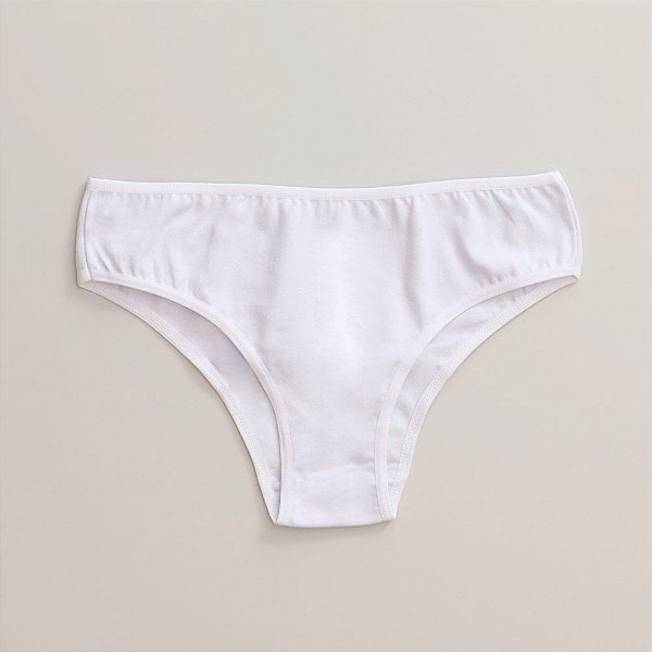 Calcinha De Algodão Tanga Alta Mari Branco 53-BR