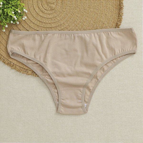 Calcinha De Algodão Tanga Alta Mari Chocolate 53CH