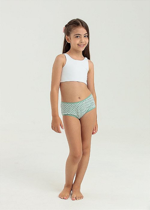 Kit de Calcinhas Infantil Elástico Fechado Estampada K5-24