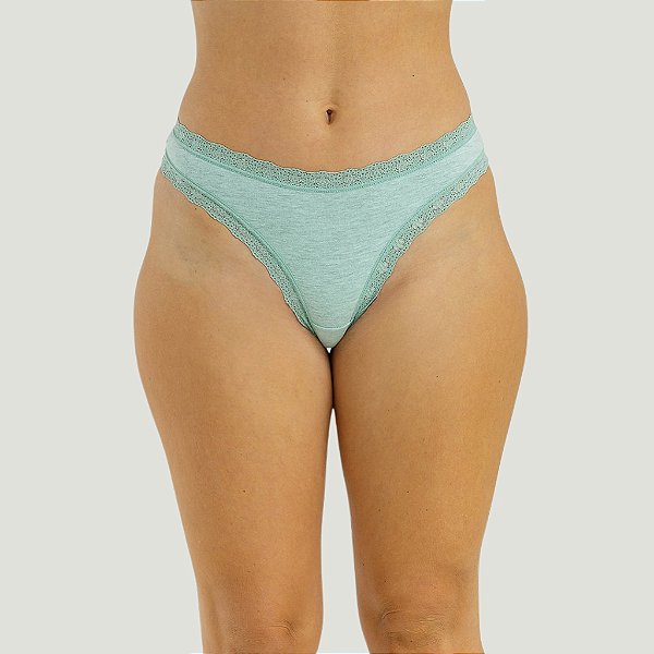 Calcinha De Algodão Fio Dental Boreale Especial Mescla Lara Theos 65-TH