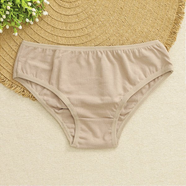 Calcinha de Algodão Infantil de Elástico Fechado Ária Chocolate 21CH