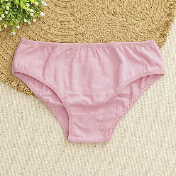 Calcinha de Algodão Infantil de Elástico Fechado Ária Barby 21BY