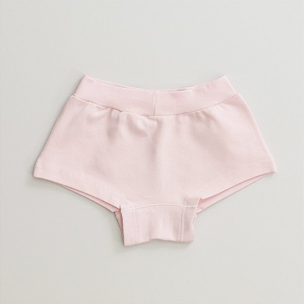 Calcinha de Algodão Boxer Infantil Charlotte Rosa Bebe 57-BB