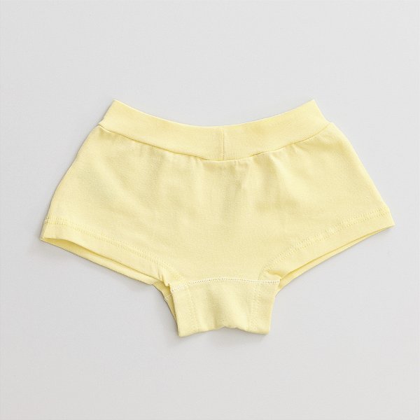 Calcinha de Algodão Boxer Infantil Charlotte Amarelo 57-AM