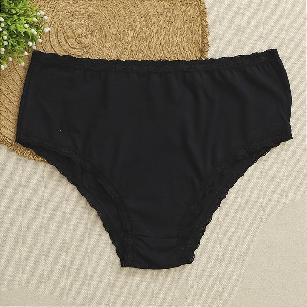 Tanga Alta Boreale Eduarda Plus Size Preto 84PR