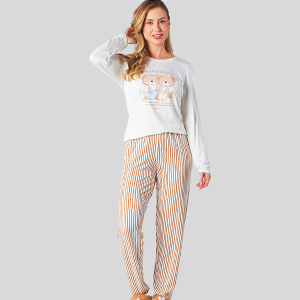 Pijama Feminino Ursinho Carinhoso 6091