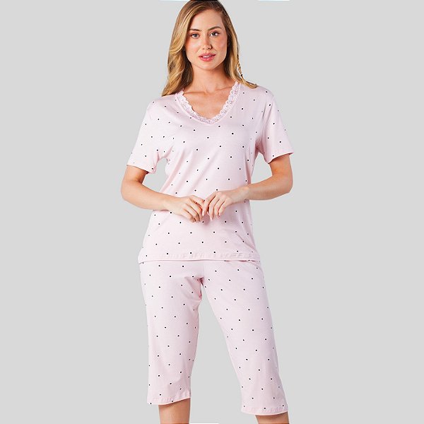 Pijama Inverno Delicata Rosé 6117
