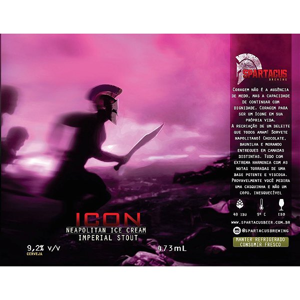 Cerveja Spartacus - ICON - NEAPOLITAN ICE CREAM IMPERIAL STOUT