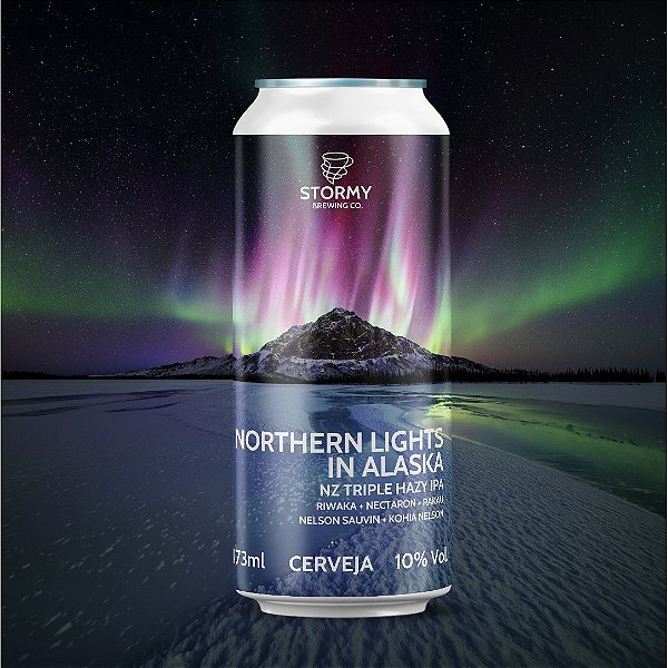 Cerveja Stormy - Northem Lights in Alaska  - TRIPLE NEW ENGLAND IPA