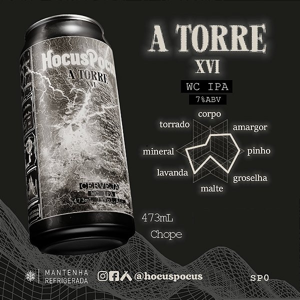 Cerveja Hocus Pocus - A Torre (WC IPA)