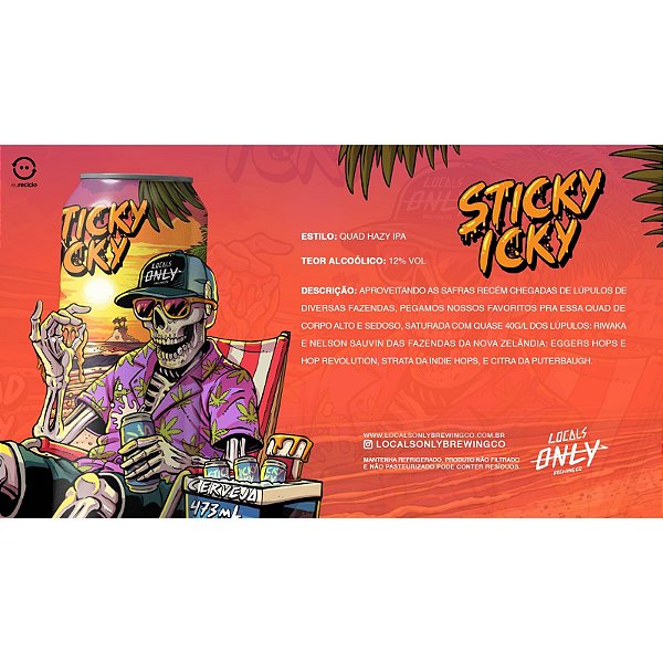Cerveja Locals Only - Sticky Icky QUAD IPA