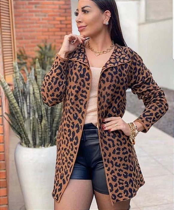 Kimono de Tricot Onça