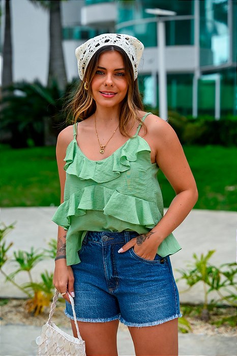 Shorts Feminino Jeans Hot Pants Used Médio Godli