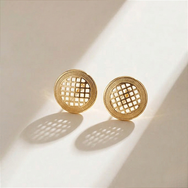 BRINCOS PEQUENOS DOURADOS DIA A DIA