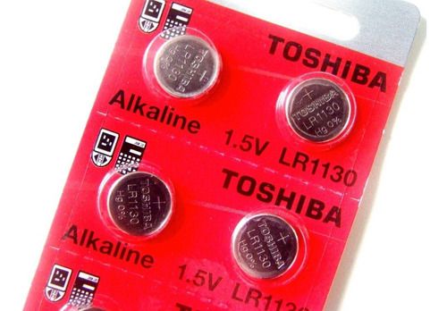 Bateria LR 1130 alkalina 1,5v cartela com 10 baterias toshiba