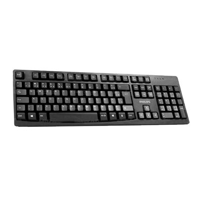 Teclado Philips K214 Com Fio Usb Design Silencioso Spk 6214