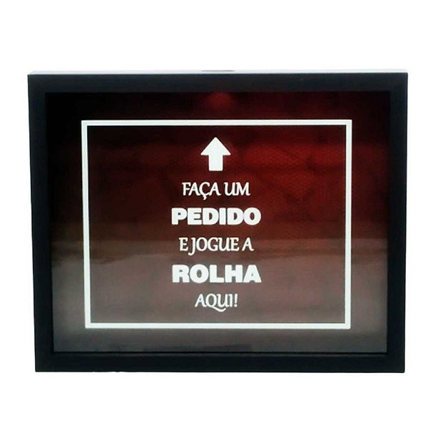 QUADRO PORTA ROLHA VINHO PLASTICO 20X25