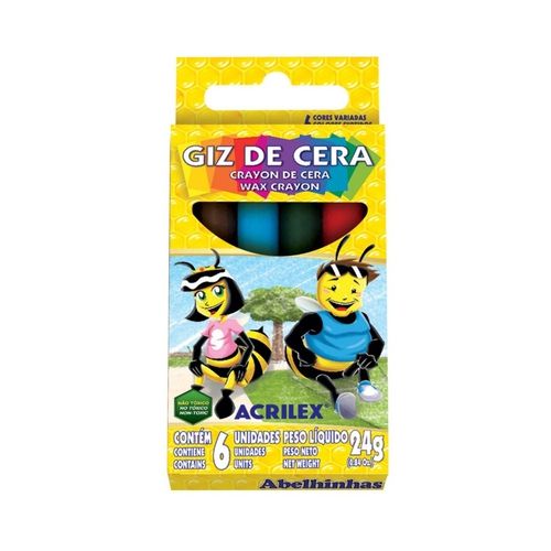 GIZ DE CERA COM 06 CORES 09006