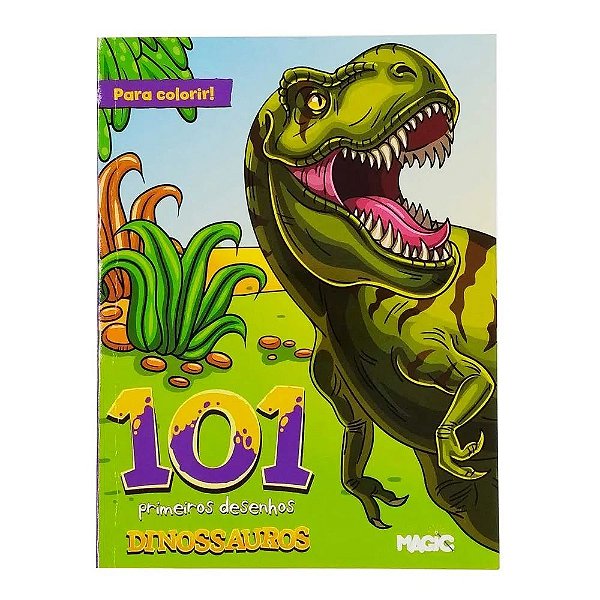 LIVRO INFANTIL COMO É BOM COLORIR ! DINOSSAUROS ALEGRES - Brinquedo Livre