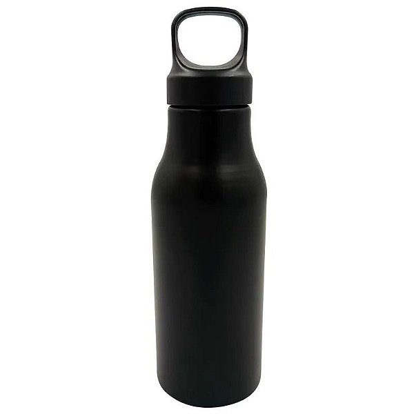 GARRAFA 650ML PRETA DE  ALUMINIO