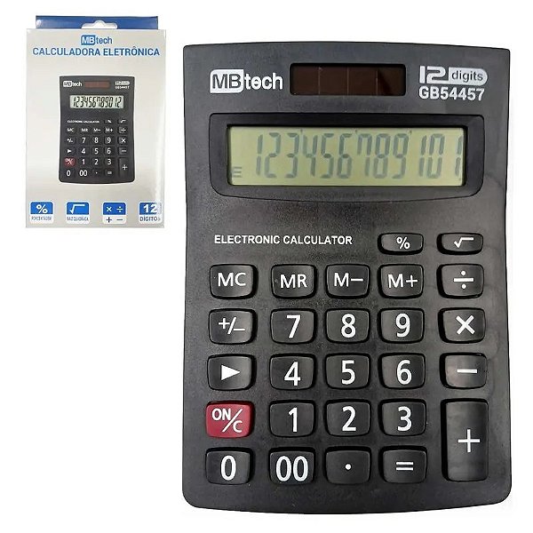 CALCULADORA 12DIG PILHA