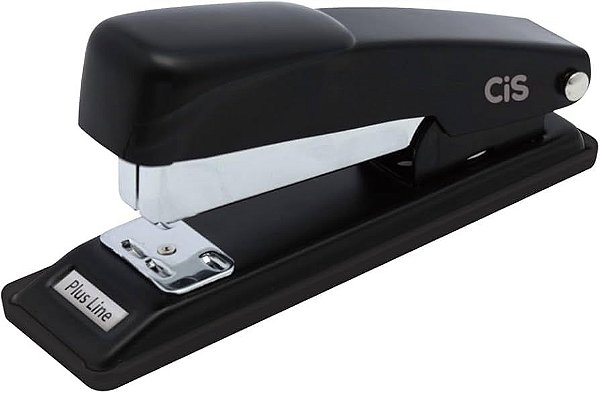 Grampeador de Mesa 26/6 20 Folhas - Plus Line - Preto - CIS