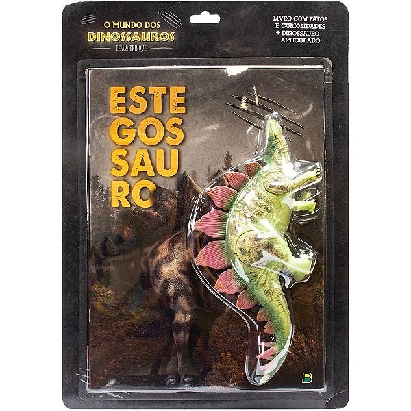 MUNDO DOS DINOSSAUROS ESTEGOSSAURO LEIA E BRINQUE