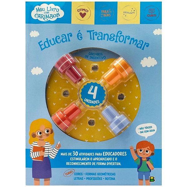 MEU LIVRO COM CARIMBOS EDUCAR E TRANSFORMAR